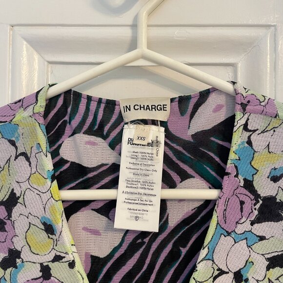 DVF Koren Reversible Mesh Midi Dress XXS Diane von Furstenberg Orchid Print - Picture 8 of 8